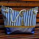 Shopper bag Sea bag with blue stripes. Shopper. Margaret 'Life is wonderful'. My Livemaster. Фото №4