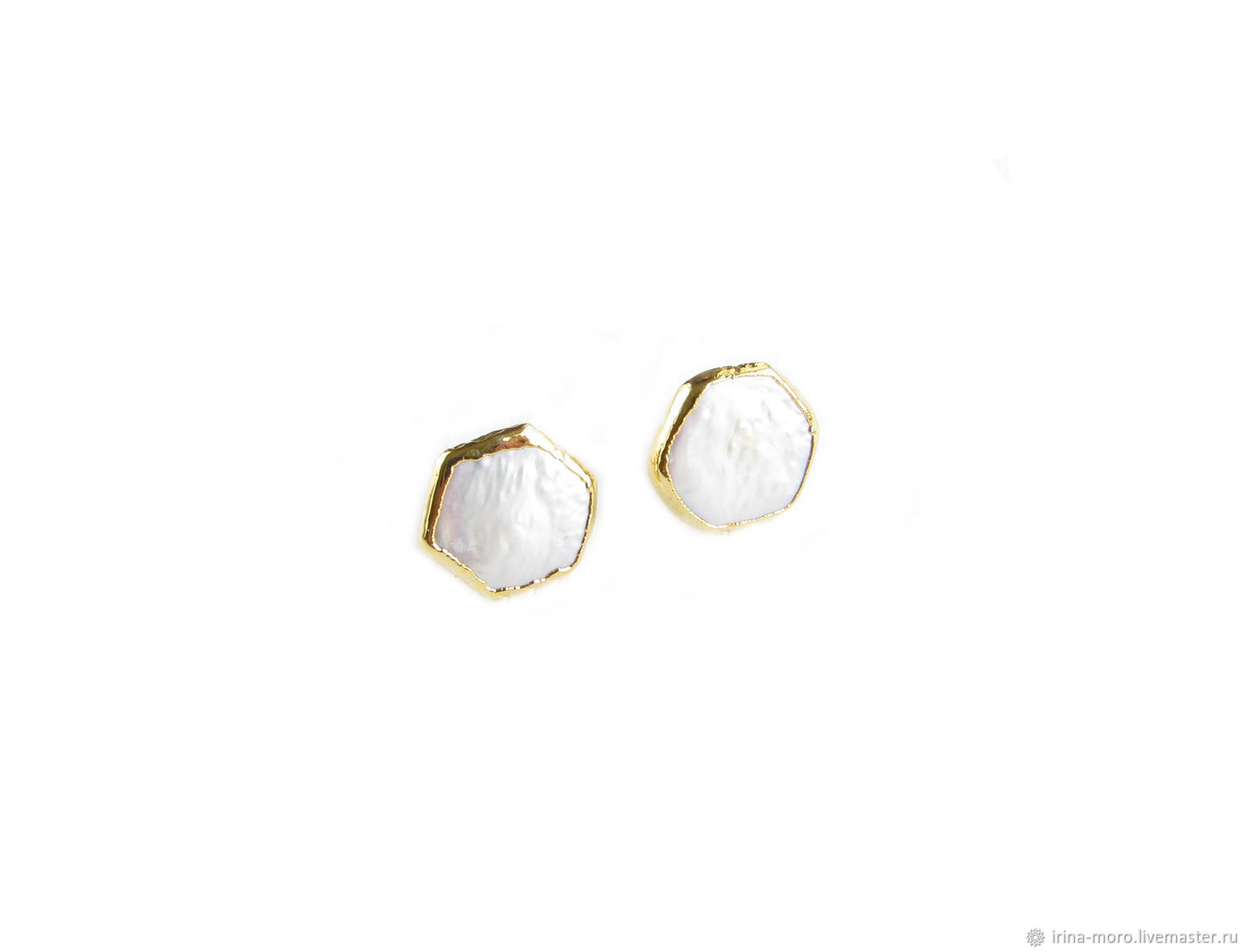 Stud earrings with natural pearls, pearl earrings 2022, Stud earrings, Moscow,  Фото №1
