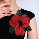 Lace brooch 'Poppy' author's lace. Brooches. Studio lace. Online shopping on My Livemaster.  Фото №2