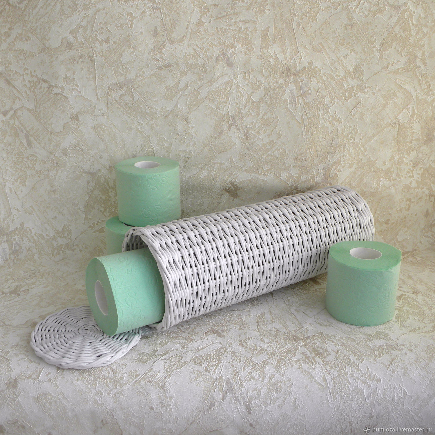 Плетёная корзина органайзер для туалетной бумаги