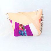 Сумки и аксессуары handmade. Livemaster - original item Peach Jazz leather bag, leather and suede handbag. Handmade.