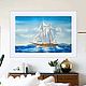 Painting sea ship as a gift to the male leader. Seascape, Pictures, Moscow,  Фото №1