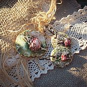Украшения handmade. Livemaster - original item Brooch and Rosehip earrings are a cast of real berries.Boho. Handmade.
