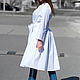 White, asymmetrical cotton dress - DR0507CT. Dresses. EUG fashion. My Livemaster. Фото №6