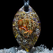 Фен-шуй и эзотерика handmade. Livemaster - original item Orgonite pendant, orgone amulet: mountain quartz, leopard jasper. Handmade.