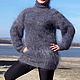Sweater pullover knitted down turtleneck 100% goat down, Sweaters, Urjupinsk,  Фото №1