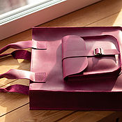 Сумки и аксессуары handmade. Livemaster - original item Leather bag in Fuchsia. Handmade.