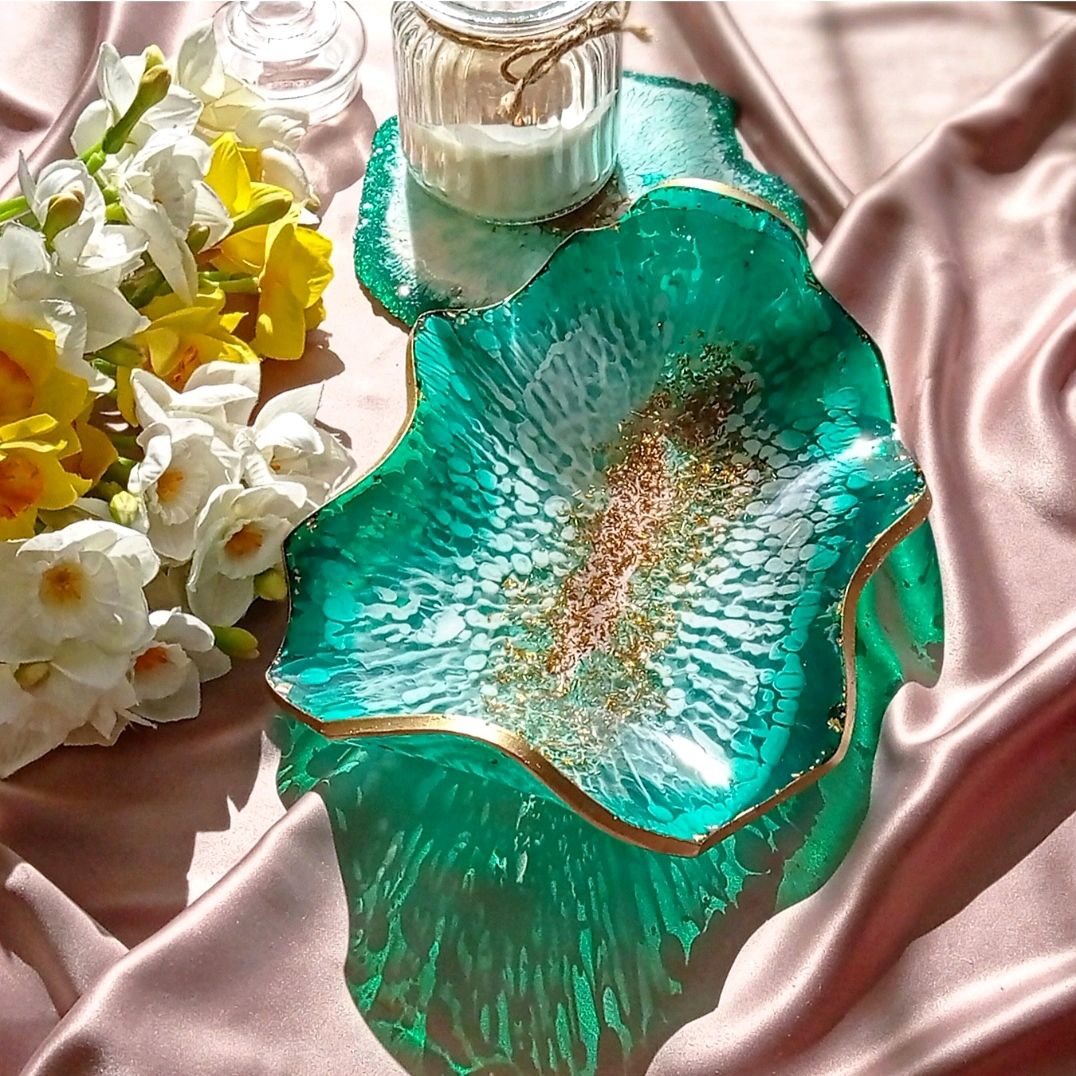 Набор. Ваза из эпоксидной смолы, подставки декоративные купить в ...