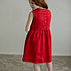 Order Red linen dress for Molly girl. molinialife. Livemaster. . Childrens Dress Фото №3
