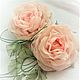 Brooch clip 'Rosa' Gloire de Dijon ' Flowers from fabric, Brooch-clip, Yurga,  Фото №1