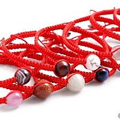 Фен-шуй и эзотерика handmade. Livemaster - original item Bracelet Red Thread Amulet Protection Love Finance Cleaning etc with Stone. Handmade.