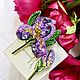 Броши из бисера ручной работы Ирисы (Set of Iris Flowers). Брошь-булавка. Soul Garden Brooches. Интернет-магазин Ярмарка Мастеров.  Фото №2