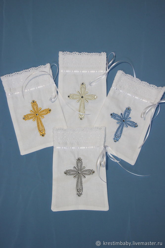 Cross or curl storage pouch, Baptismal pouch, Moscow,  Фото №1