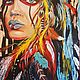 Cherokee Squaw.( Mujer de la tribu Cherokee) Retrato de arte Pop, Pictures, Zelenograd,  Фото №1