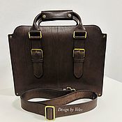 Сумки и аксессуары handmade. Livemaster - original item Briefcase made of genuine leather. Handmade.