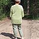 Заказать Кардиган женский зелёный вязаный спицами хлопок. Rakovaolya-knitting. Ярмарка Мастеров. . Кардиганы Фото №3