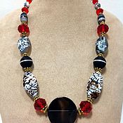 Украшения handmade. Livemaster - original item Necklace ethnic beads made from natural stones Mauritania.. Handmade.