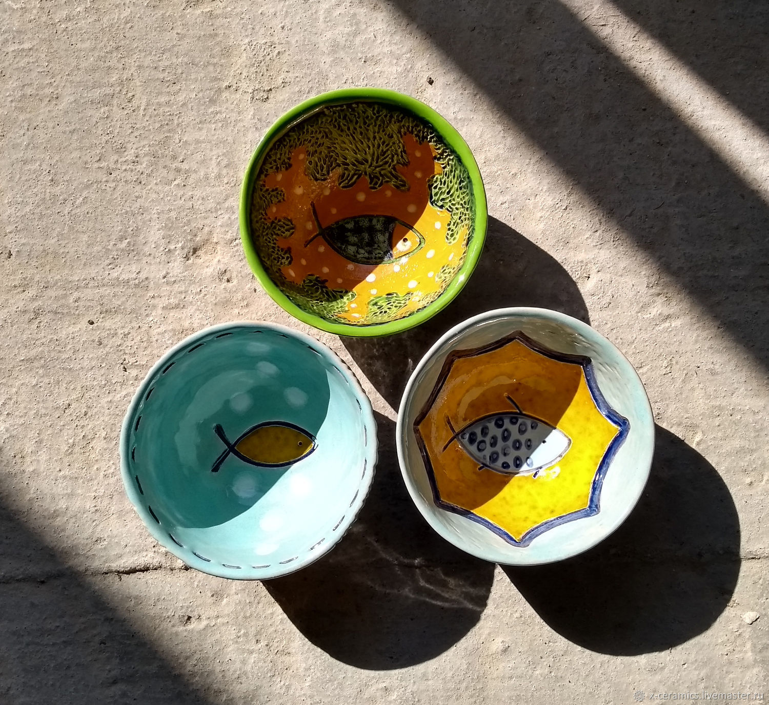 Пиалы: Набор керамических пиал "Дары морей" в интернет-магазине на ...