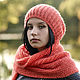 Scarf for women warm knitted in a large elastic band knitted from kid mohair. Scarves. Scarfland. My Livemaster. Фото №4