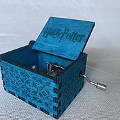 Подарки к праздникам handmade. Livemaster - original item Blue music box-hurdy-gurdy Harry Potter. Handmade.