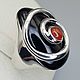 Order Silver ring with black onyx and agate. yakitoriya. Livemaster. . Rings Фото №3