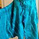 Order Felted Silk Double-sided Stole Sea. FansFelt. Livemaster. . Wraps Фото №3