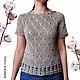 Scervino women's blouse, knitting, broomstick, summer, cotton, Sweater Jackets, Voronezh,  Фото №1