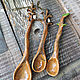 Spoon: Ceramic spoon twig with leaves. Spoons. alisbelldoll (alisbell). My Livemaster. Фото №5