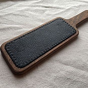 Субкультуры handmade. Livemaster - original item Double-sided Paddle with genuine leather and spikes, Flip-flops. Handmade.