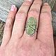 Кольцо с Везувианом серебро 925. Кольца. Jeweller -Danil. Интернет-магазин Ярмарка Мастеров.  Фото №2