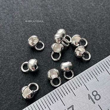 Свадебный салон ручной работы. Ярмарка Мастеров - ручная работа Укрывная бусина серебро 925 пр, укрывные бусины 4 мм, каллоты. Handmade.