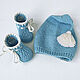 Newborn gift: Hat and booties knitted set. Gift for newborn. babyshop. Online shopping on My Livemaster.  Фото №2