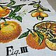 A picture embroidered with a cross Oranges from the Botany series. Pictures. Matania. My Livemaster. Фото №4