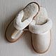 Gold leather Slippers from Mouton, Slippers, Moscow,  Фото №1