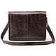 Leather bag 'Vincent' (dark brown antique), Classic Bag, St. Petersburg,  Фото №1