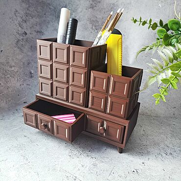 Для дома и интерьера ручной работы. Ярмарка Мастеров - ручная работа "Молочный шоколад" органайзер для украшений, канцелярии. Handmade.