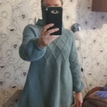 Свитер с ромбами "серое небо". . Одежда ручной работы - Ярмарка Мастеров Одежда ручной работы. Ярмарка Мастеров - ручная работа Свитер с ромбами "серое небо". Handmade.