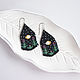 Beaded Fern Blossom Earrings. Earrings. Handmade by Svetlana Sin. My Livemaster. Фото №6