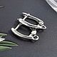 Earrings with a lock 16 mm rhodium plated. (5038), Schwenzy, Voronezh,  Фото №1