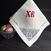 Сувениры и подарки handmade. Livemaster - original item Easter napkin linen 100% 45/45, earrings. Handmade.