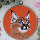 The panels in the Hoop: Caracal made of wool (felted cat), Panels, Novosibirsk,  Фото №1