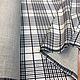 Ткань костюмной плательная в черно-бежевую клетку. Итальянские ткани, Ткани, Москва,  Фото №1