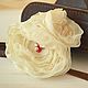 Brooch made of fabric barrette. White bouquet. Brooches. Valerunka. Online shopping on My Livemaster.  Фото №2