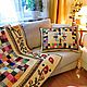blanket. Set of bedspread pillow ' House in the garden'. Bedspreads. elena-kornienko. My Livemaster. Фото №4