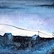Watercolor painting ' Winter night', Pictures, Moscow,  Фото №1