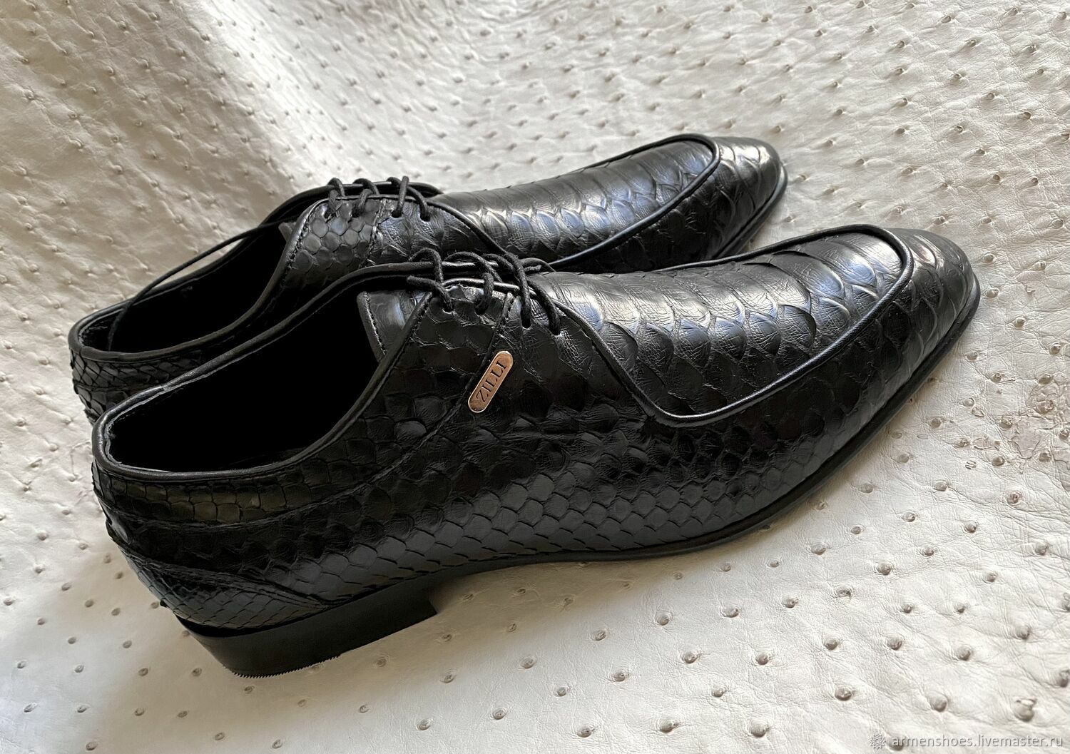 Туфли мужские из натуральной кожи питона, в чёрном цвете! в интернет ...