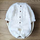 Вязаный комбинезон для новорожденных. Комбинезоны детские. MELISSA for baby. Ярмарка Мастеров.  Фото №4