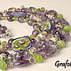 Long purple necklaces, Lilac spring. Necklace. Grafoli jewellery. Online shopping on My Livemaster.  Фото №2
