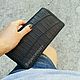 The wallet is made of genuine leather and alligator skin, Wallets, Moscow,  Фото №1