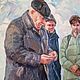 Картина маслом Шахматисты на Плотинке . Картины. Живопись Натальи Маргайлик. Интернет-магазин Ярмарка Мастеров.  Фото №2